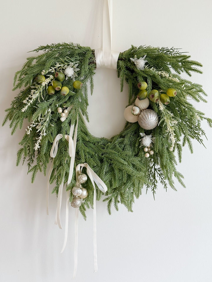 MADE-TO-ORDER: Evergreen Pearl Wreath
