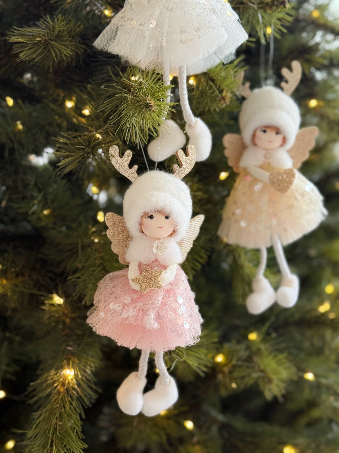 Winter Antler Angel Hanging Ornament (3 colours)