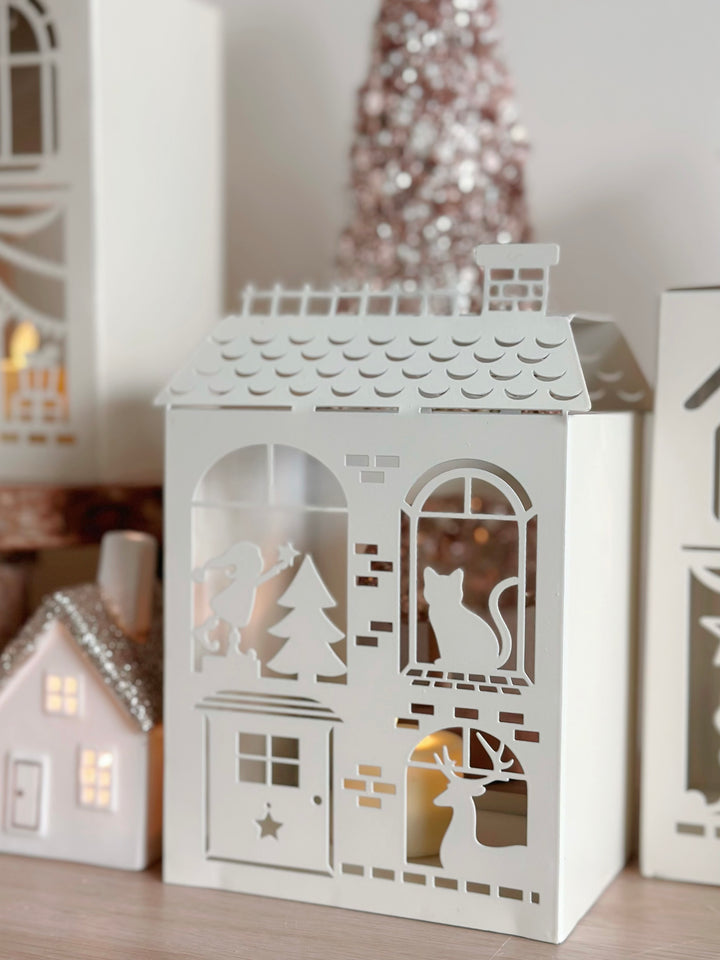 Whimsical Christmas Village Tealight Houses (4 options)