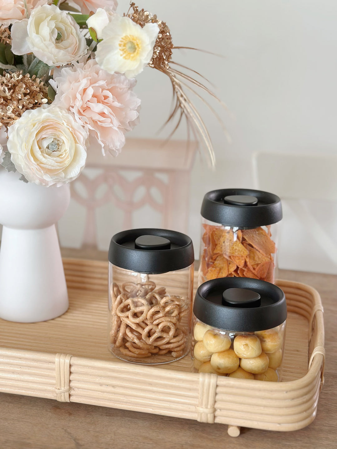 PRE-ORDER (9-15 May): SleekSeal Glass Jar Set - Black (set of 3)