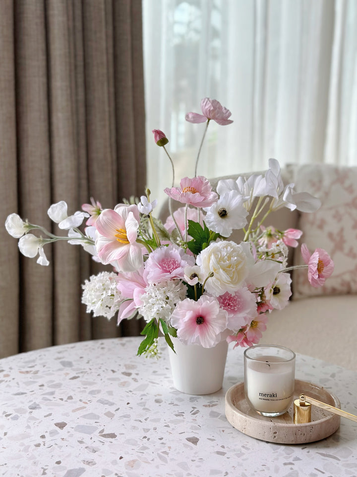 Soft Blush Symphony in the Pot (2-sided)