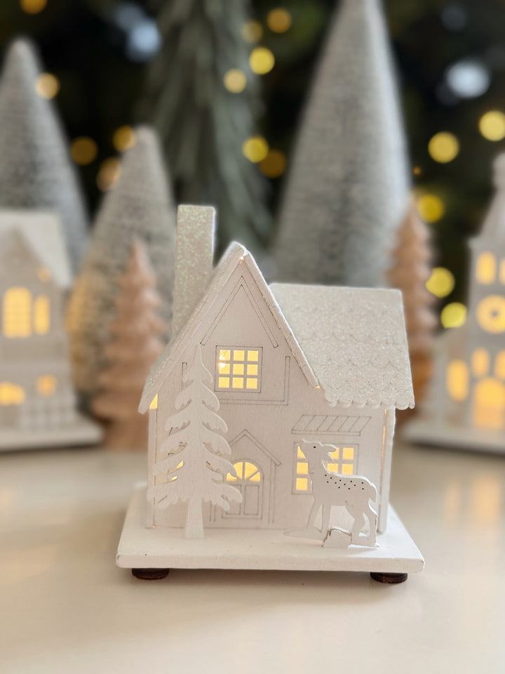 Winter Shimmer Light-Up Wooden Village Collection (3 options)