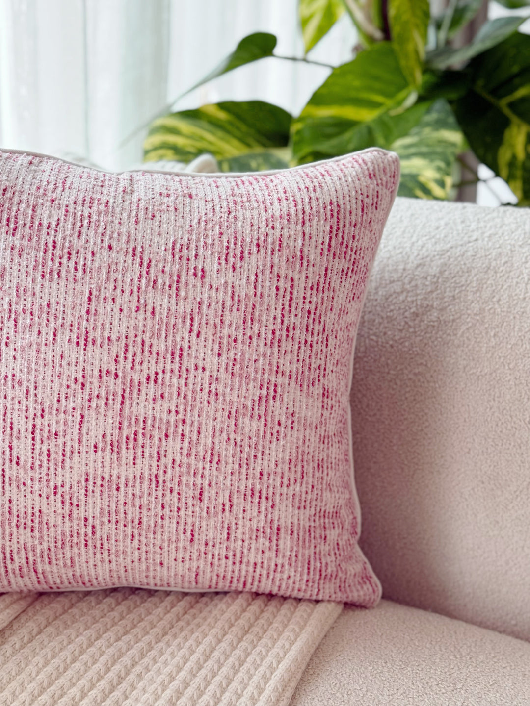 Blush Fleck Textured Cushion Cover