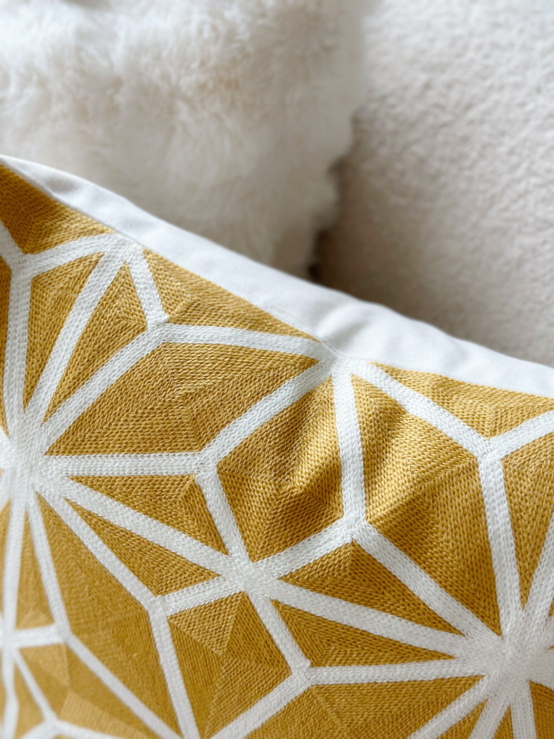 Sunburst Embroidery Cushion Cover
