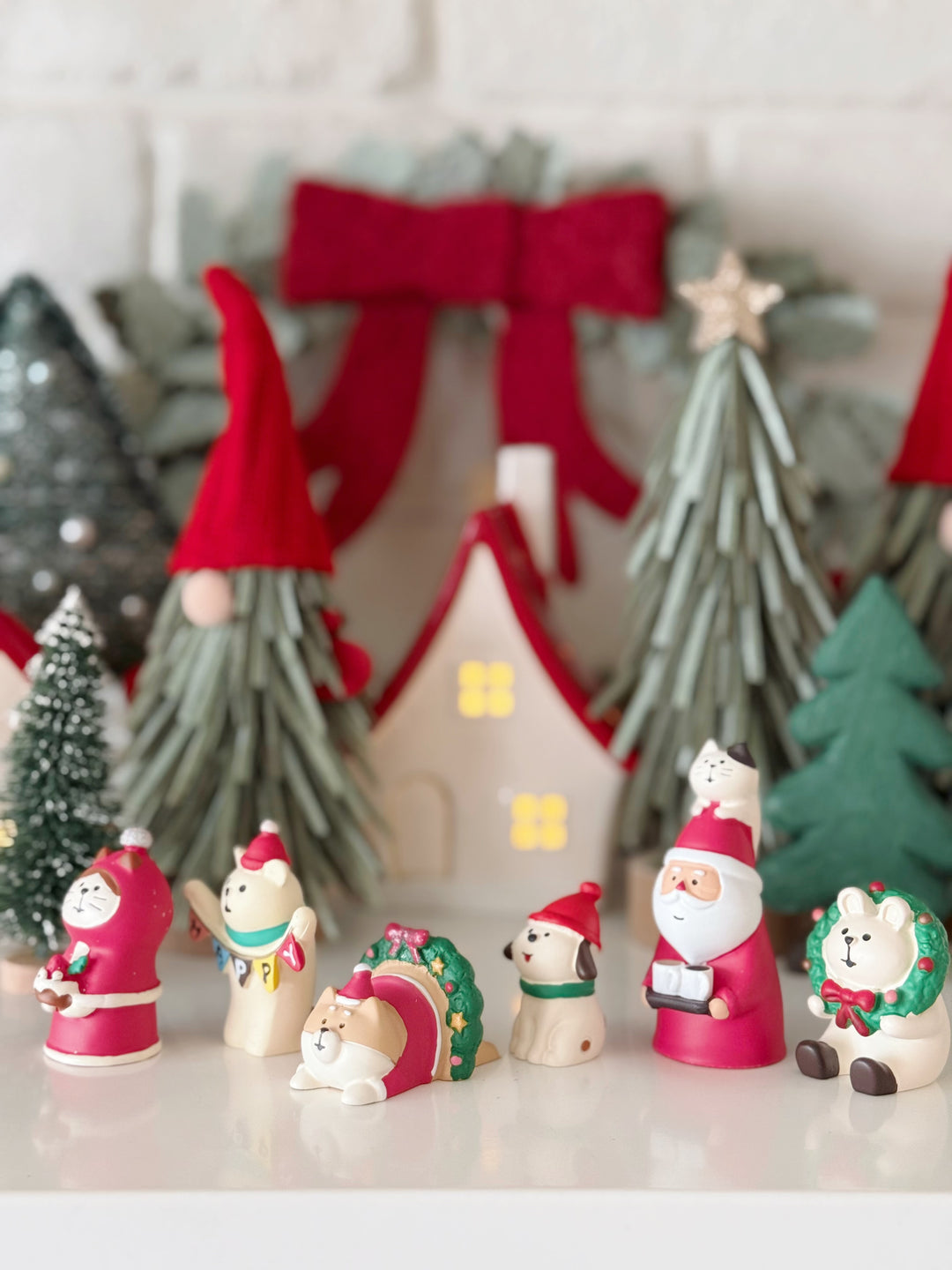 Christmas Critter Crew Mini Figurine Set (Set of 6)