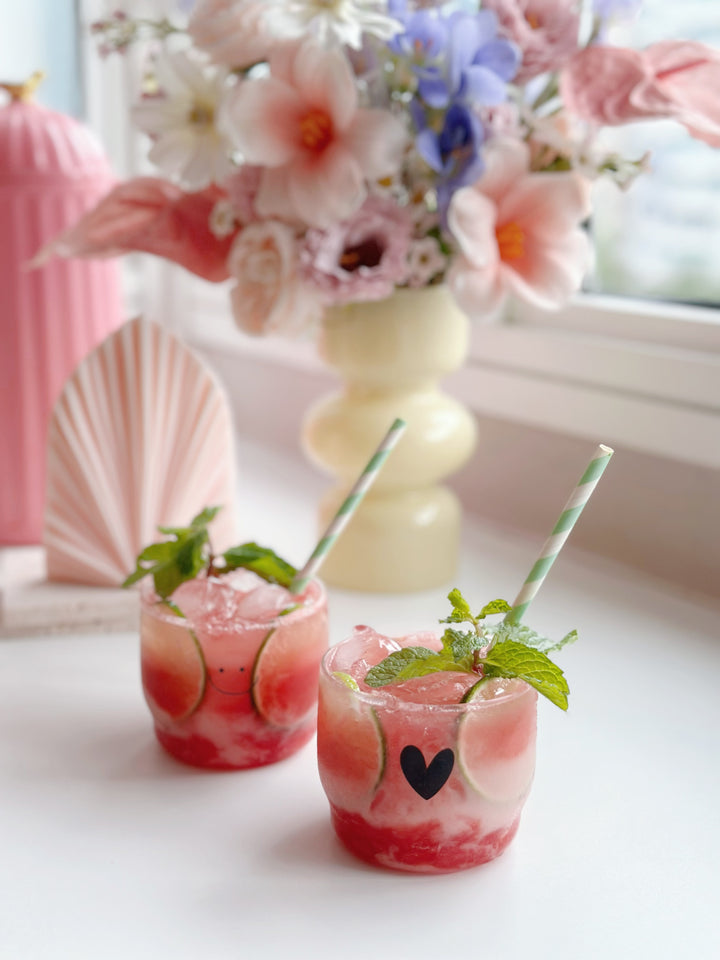 Chic Heart Glass Cup