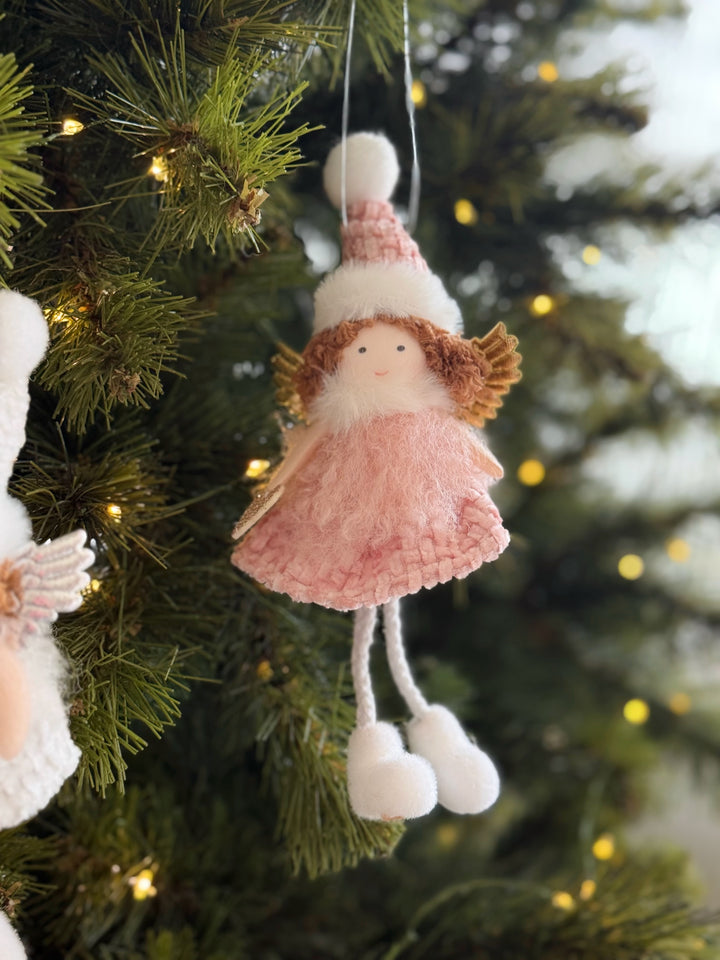 Pompom Winter Angel Hanging Ornament (2 colours)