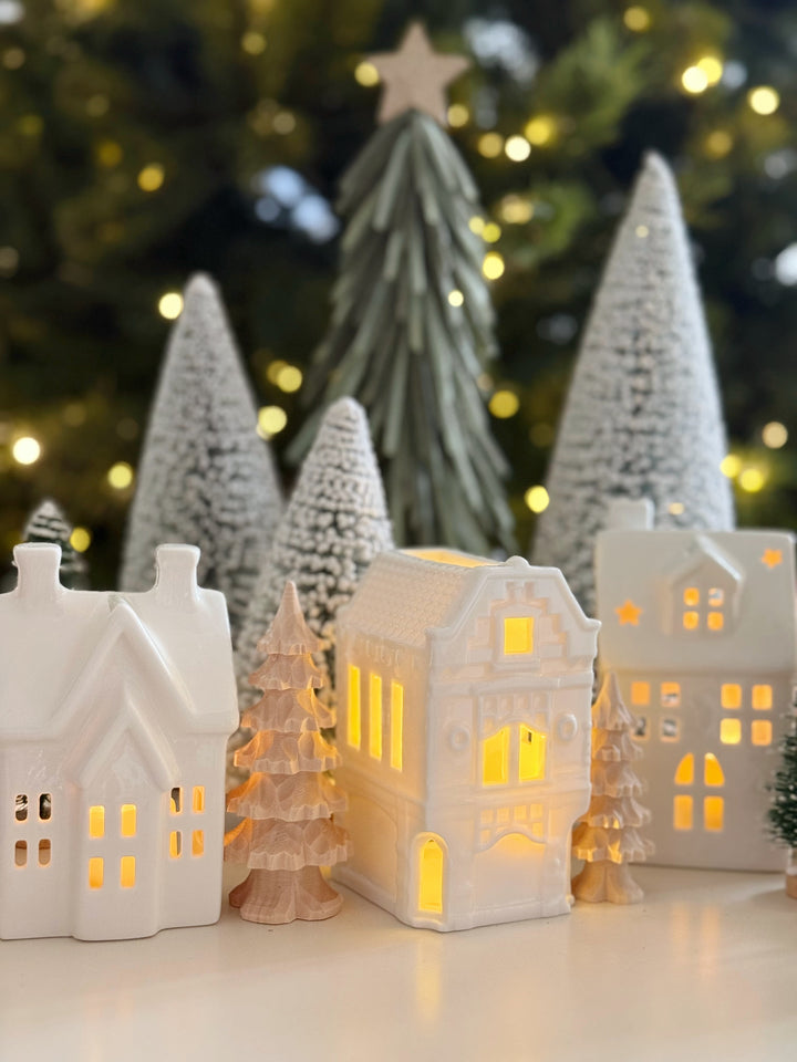 Twinkle Lane Porcelain Tealight House Collection (5 options)
