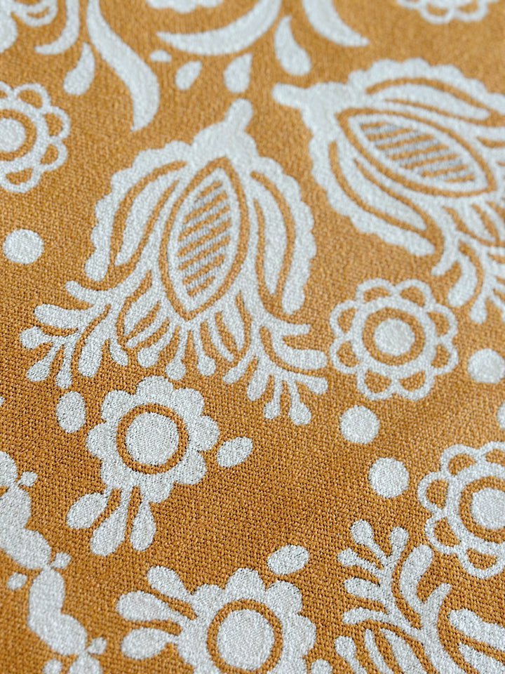 Ochre Blossom Jacquard Table Runner