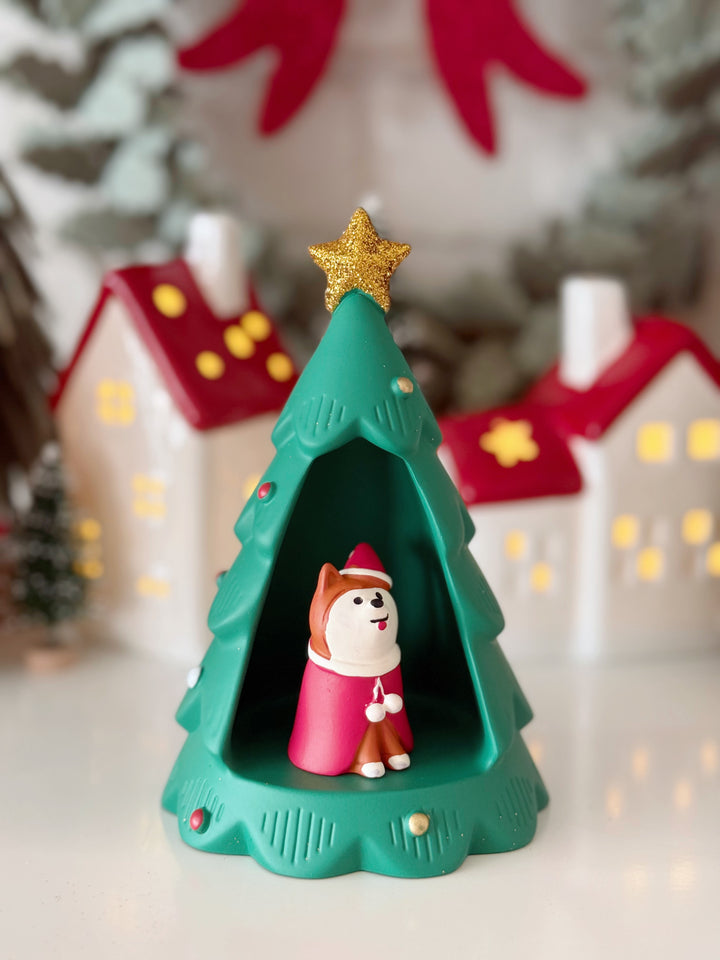 Christmas Pup & Tree Decor Set