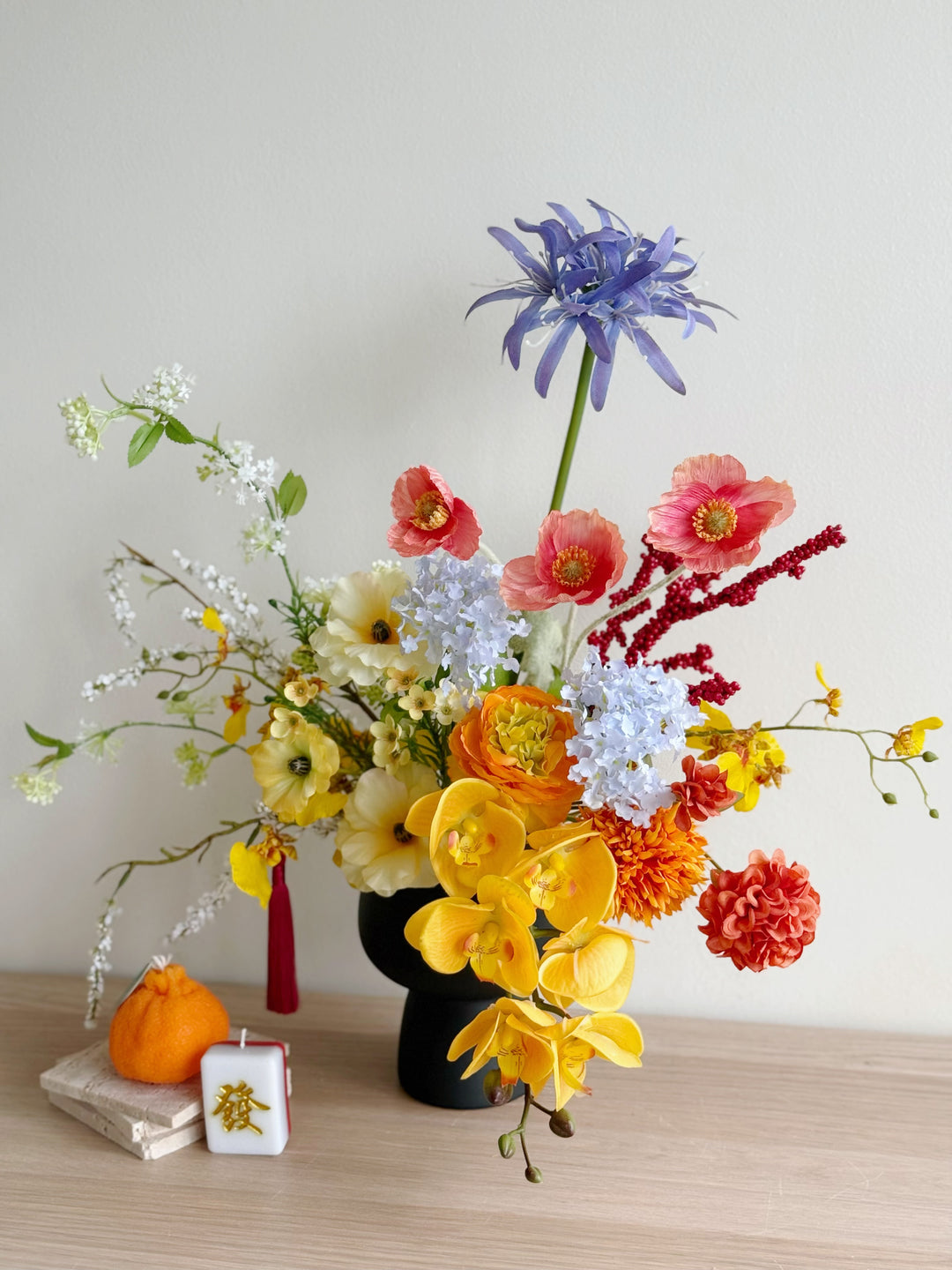 鸿运当头 Radiant Fortune Floral In The Pot (1-sided)