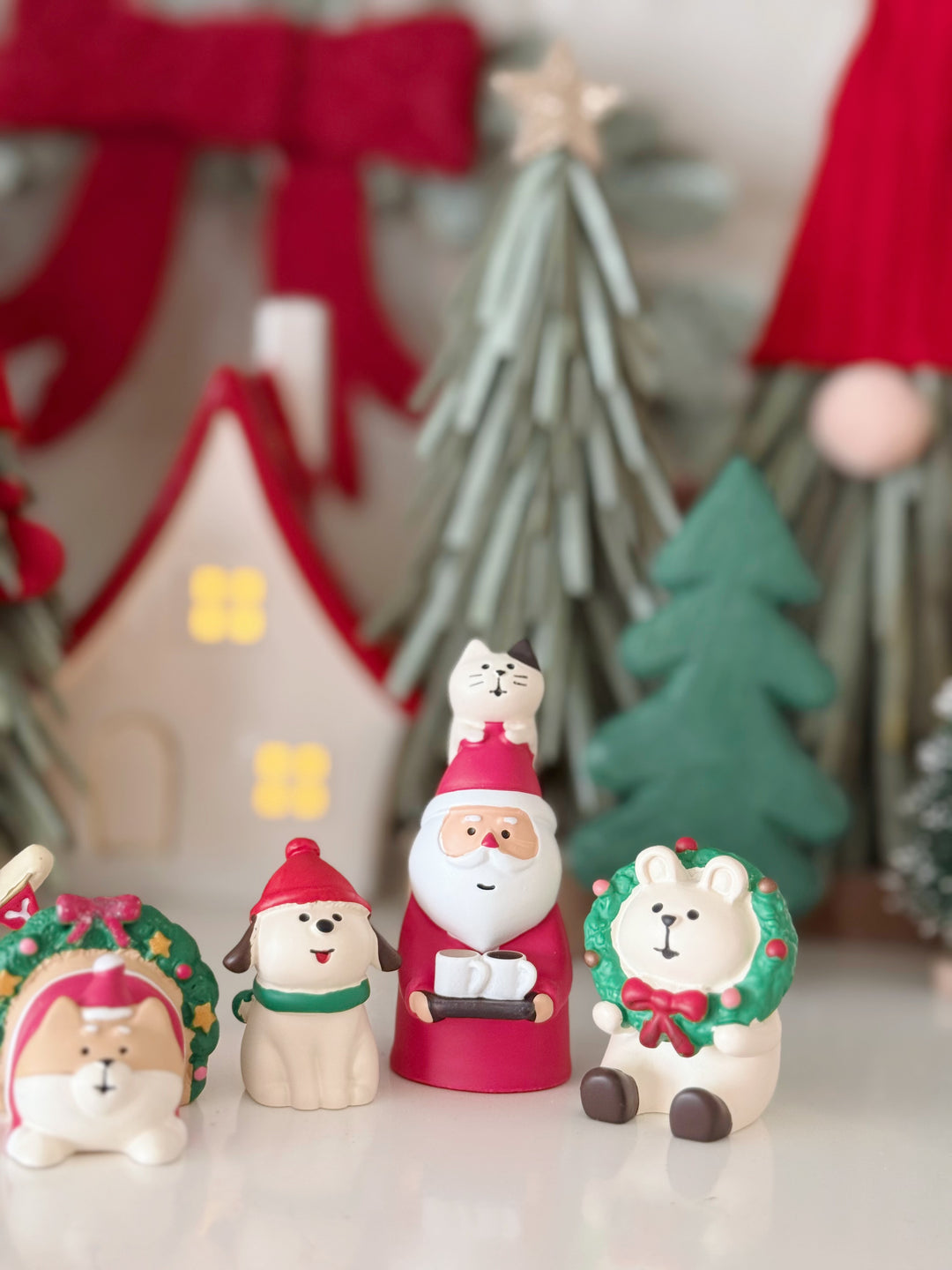 Christmas Critter Crew Mini Figurine Set (Set of 6)