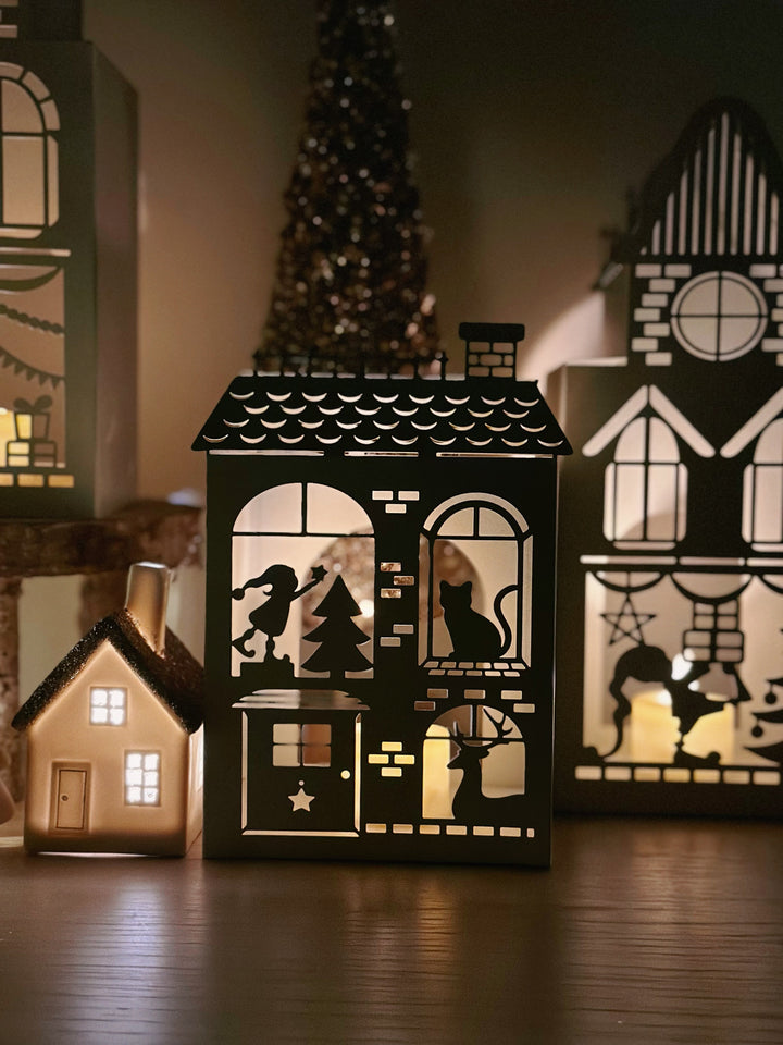 Whimsical Christmas Village Tealight Houses (4 options)