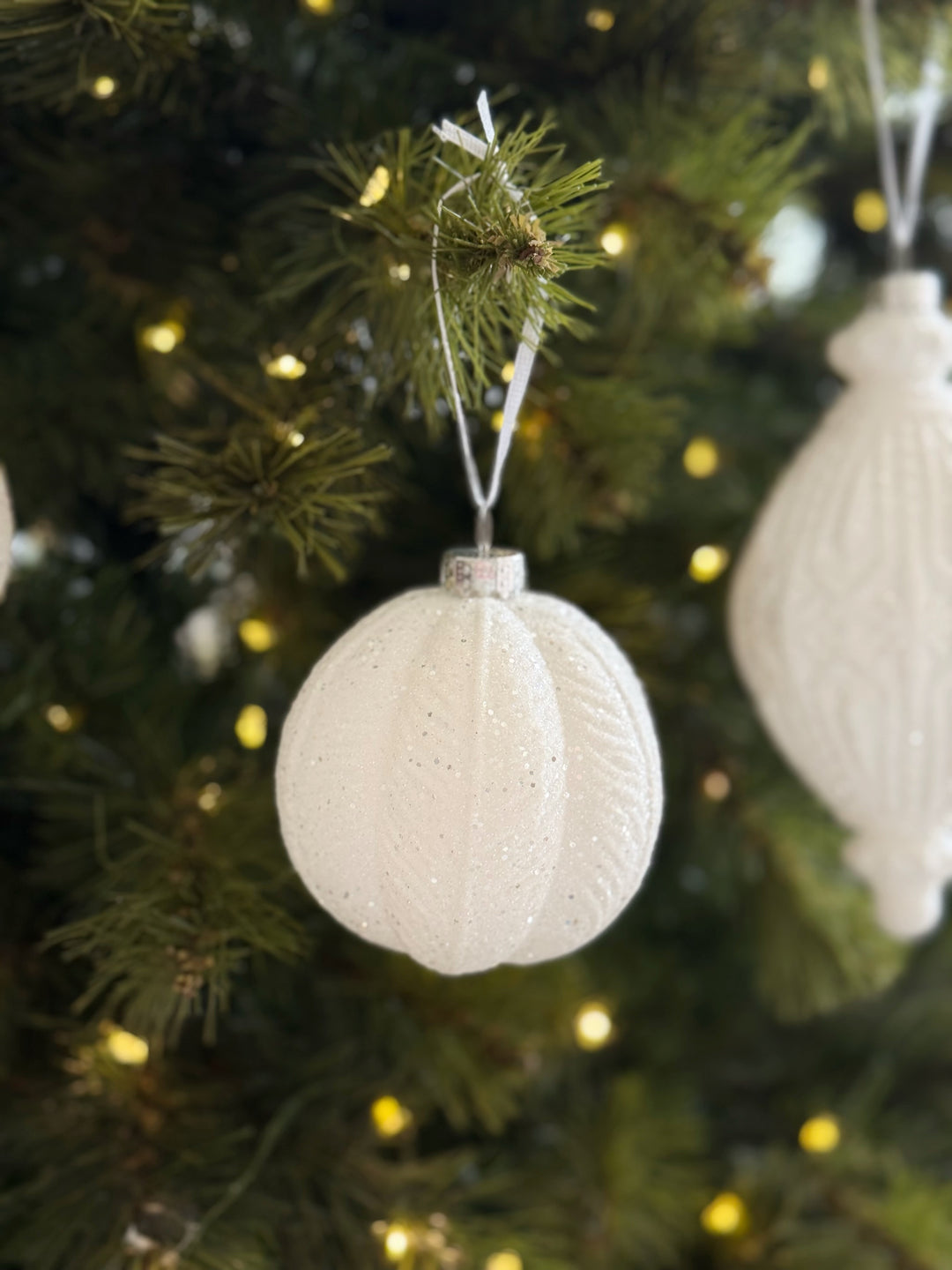 Snowfall Sparkle Christmas Baubles (Set of 10)