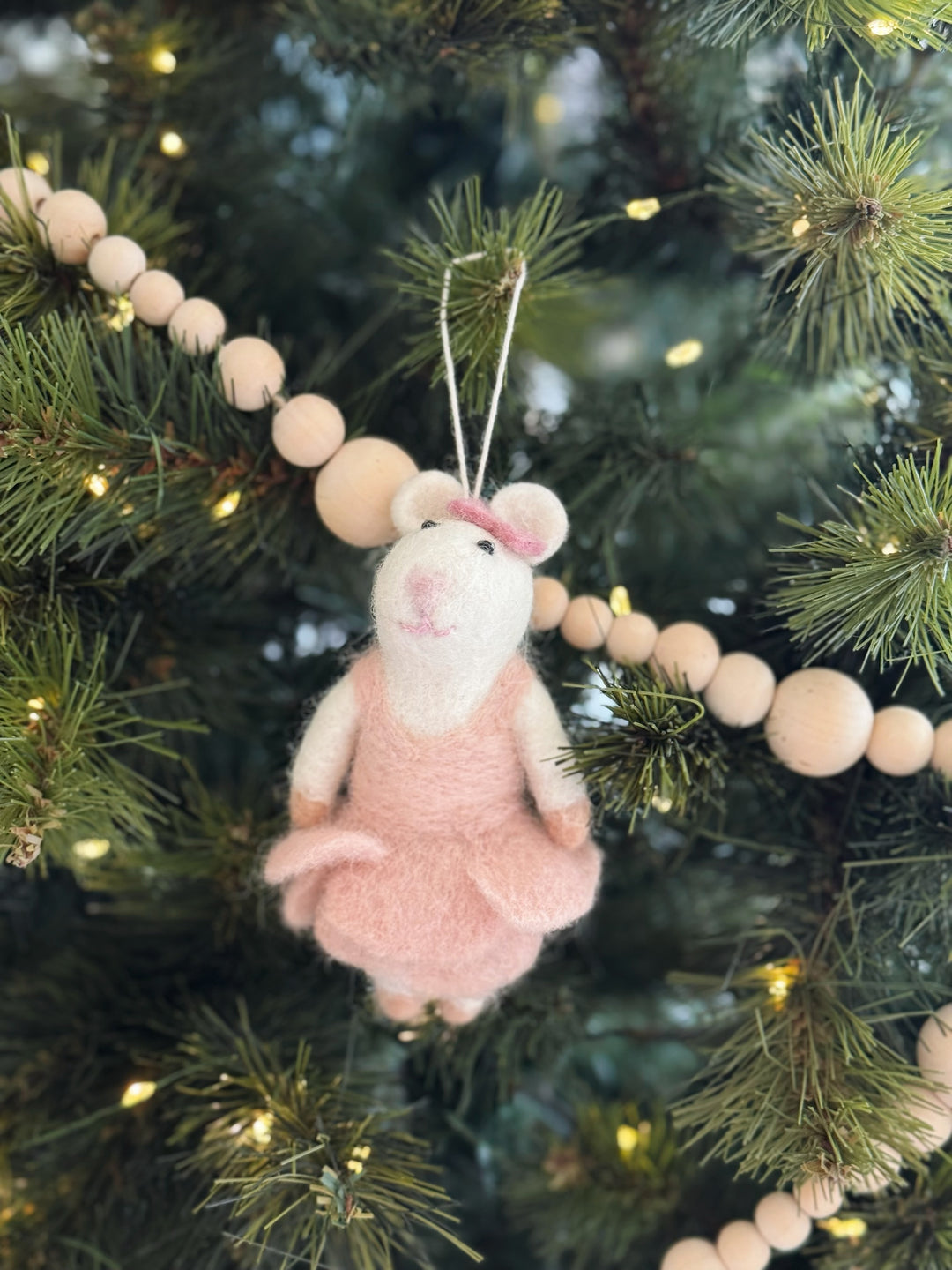 Blush Ballerina Mouse Ornament