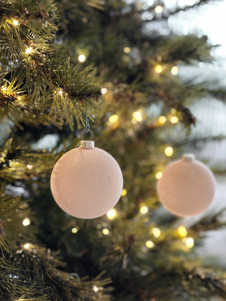 PRE-ORDER (17-23 Oct): Cream Beige Matt Elegance 6cm Bauble Set (set of 12)