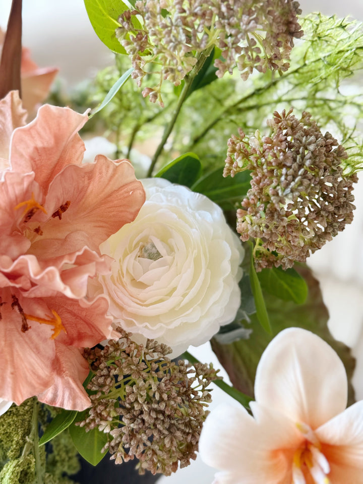 Verdant Peach Cascade In The Vase (2-sided)