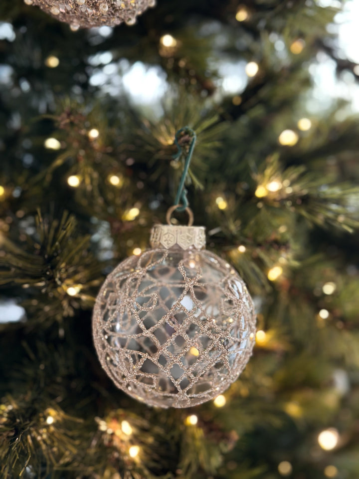 PRE-ORDER (17-21 Oct): Shimmering Champagne Delight 8cm Bauble Set (set of 6)