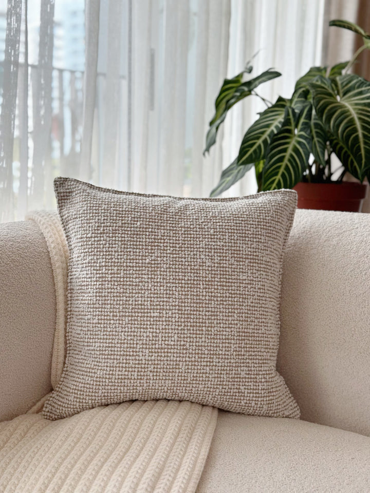 Pebble Weave Cushion Cover – Cream Beige