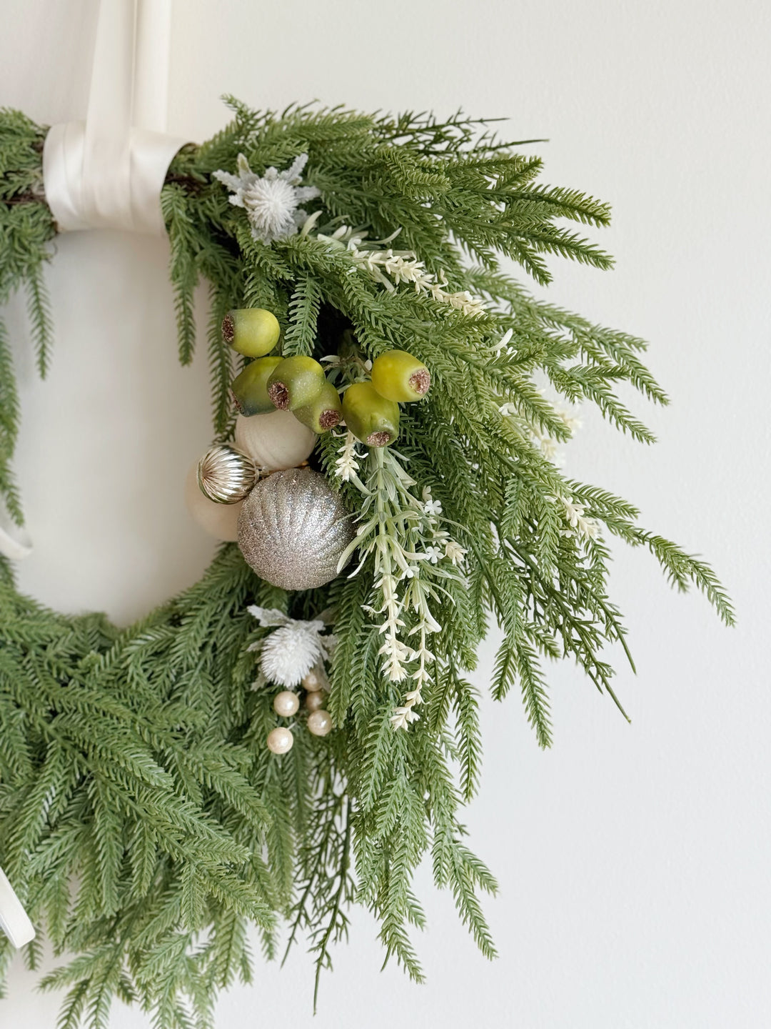 MADE-TO-ORDER: Evergreen Pearl Wreath