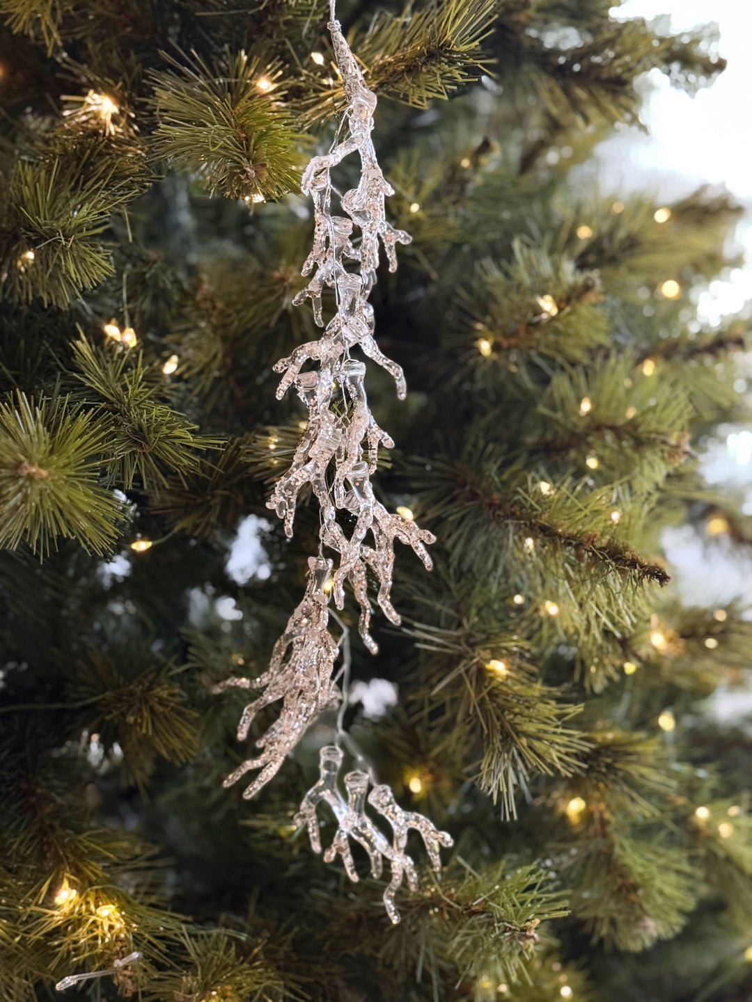 Gilded Coral Icicle Ornament