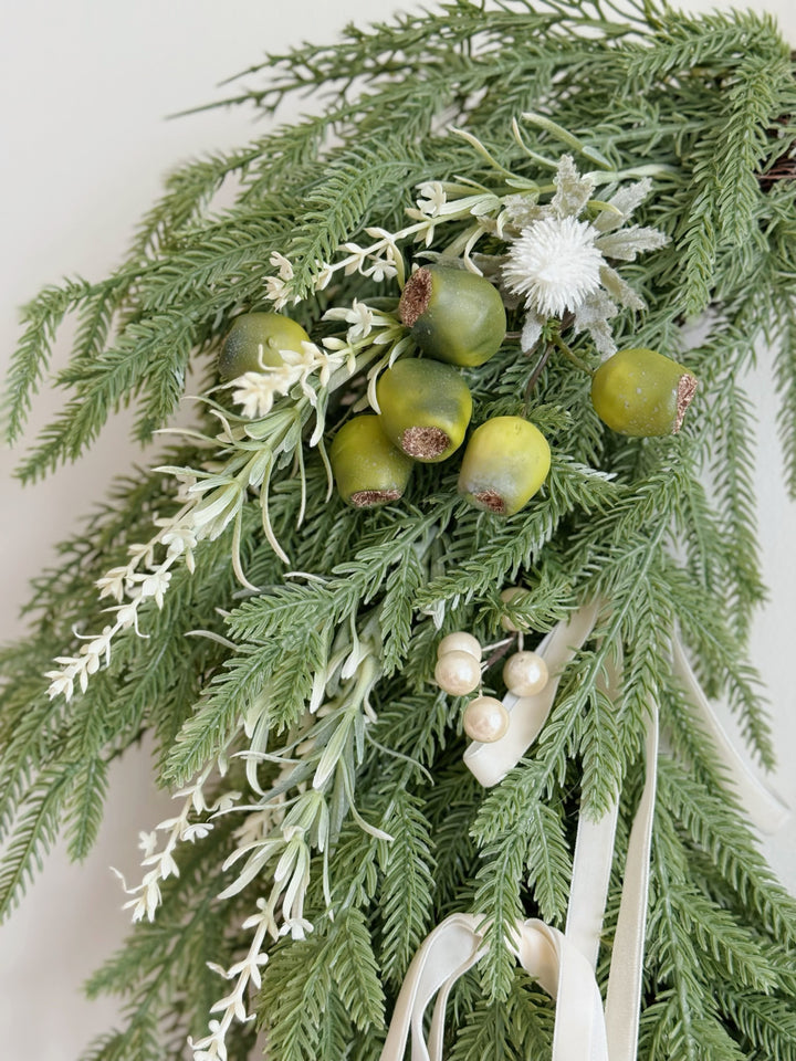 MADE-TO-ORDER: Evergreen Pearl Wreath