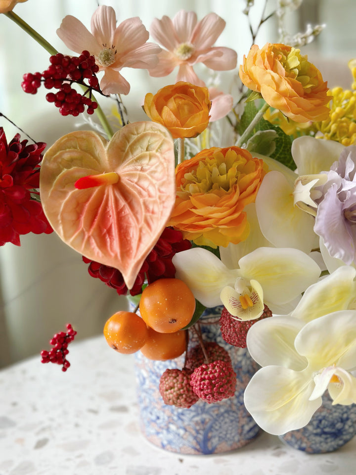 大吉大利 Golden Fortune Bloom Jar (1-sided)