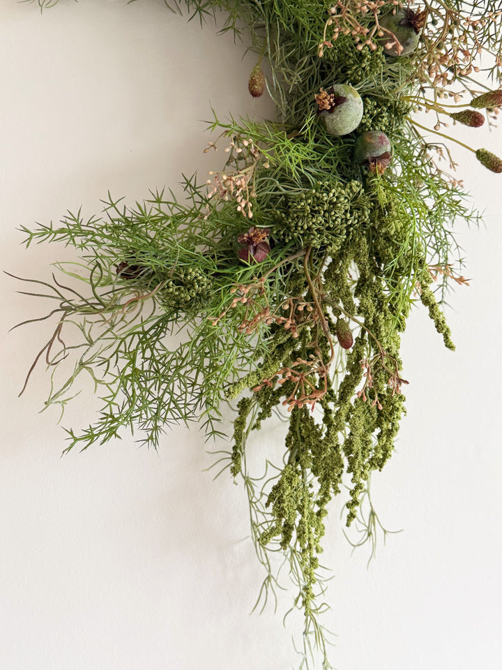 Woodland Drift Crescent Wreath