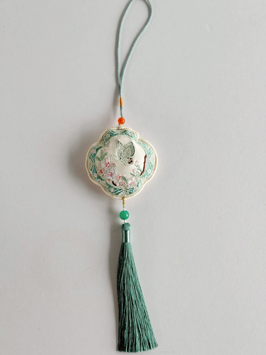 Butterfly Blessings Embroidered Tassel Charm