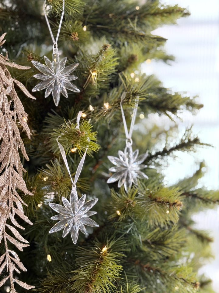 Ice Bloom Snowflake Ornament (Set of 3)