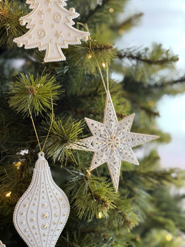 Golden Icing Christmas Ornament Set (set of 6)