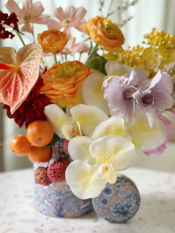 大吉大利 Golden Fortune Bloom Jar (1-sided)