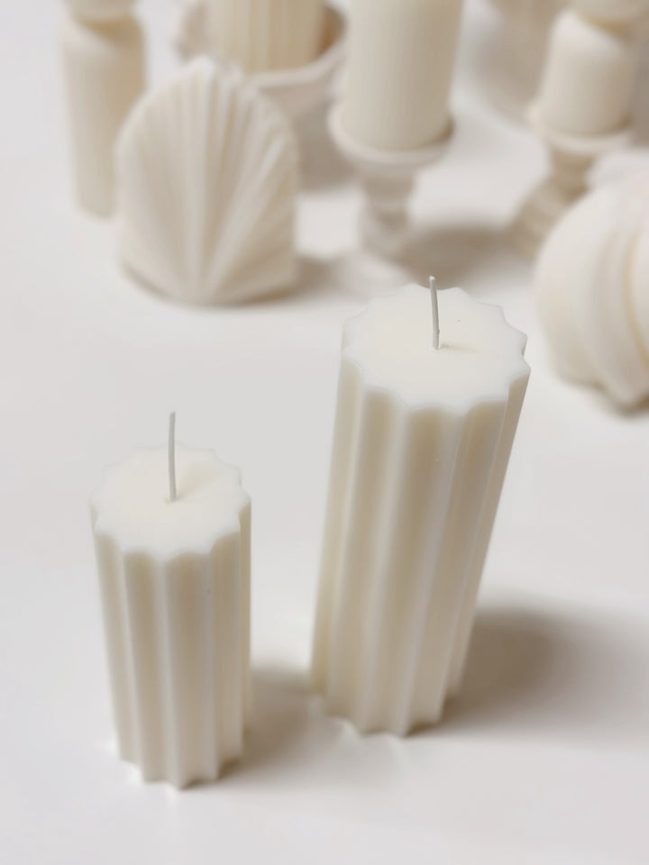 Cream White Sawtooth Serenity Pillars (2 sizes)