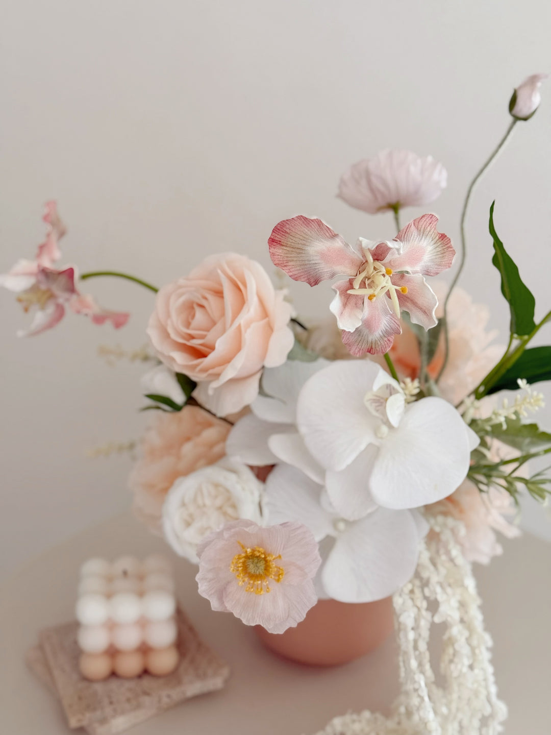 Peach Blush Garden Bloom in the Pot (2-sided)