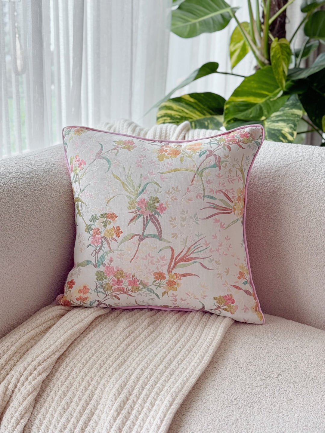 Blush Garden Cushion Cover