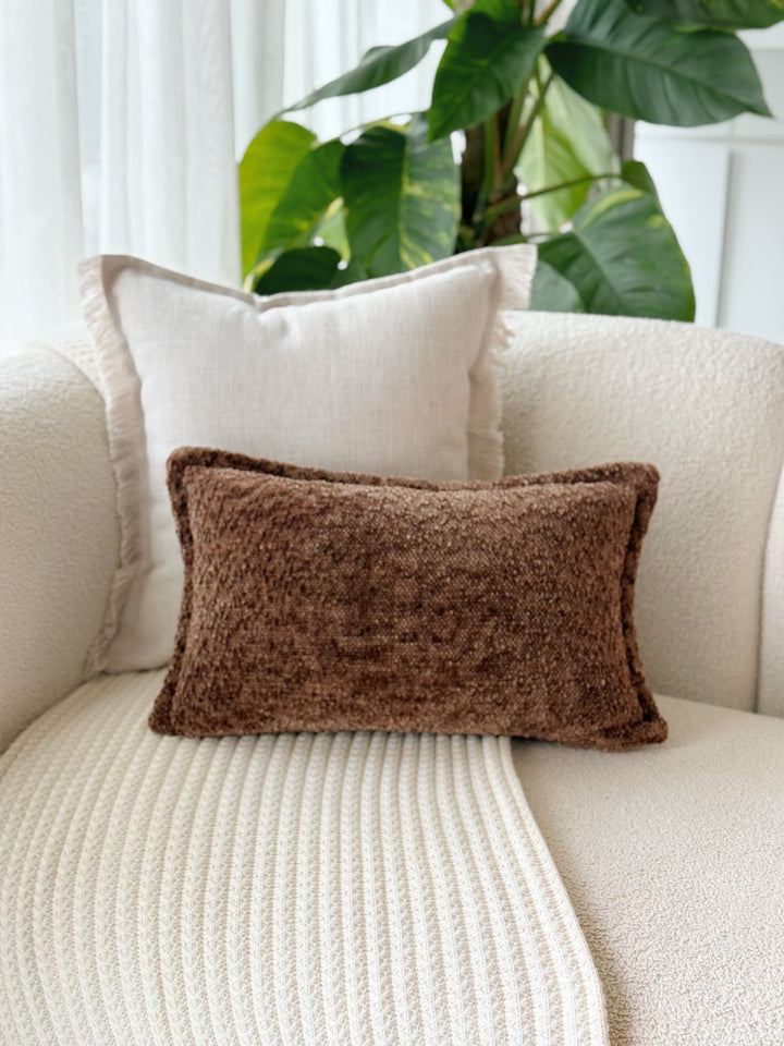Cocoa Chenille Waist Cushion Cover