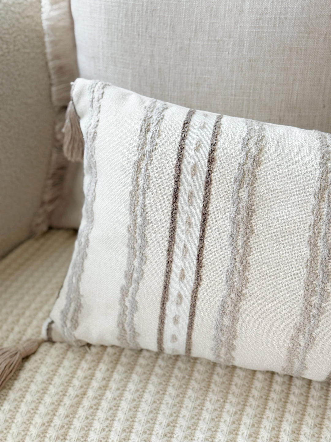 Sandrift Tassel Stripe Waist Cushion Cover