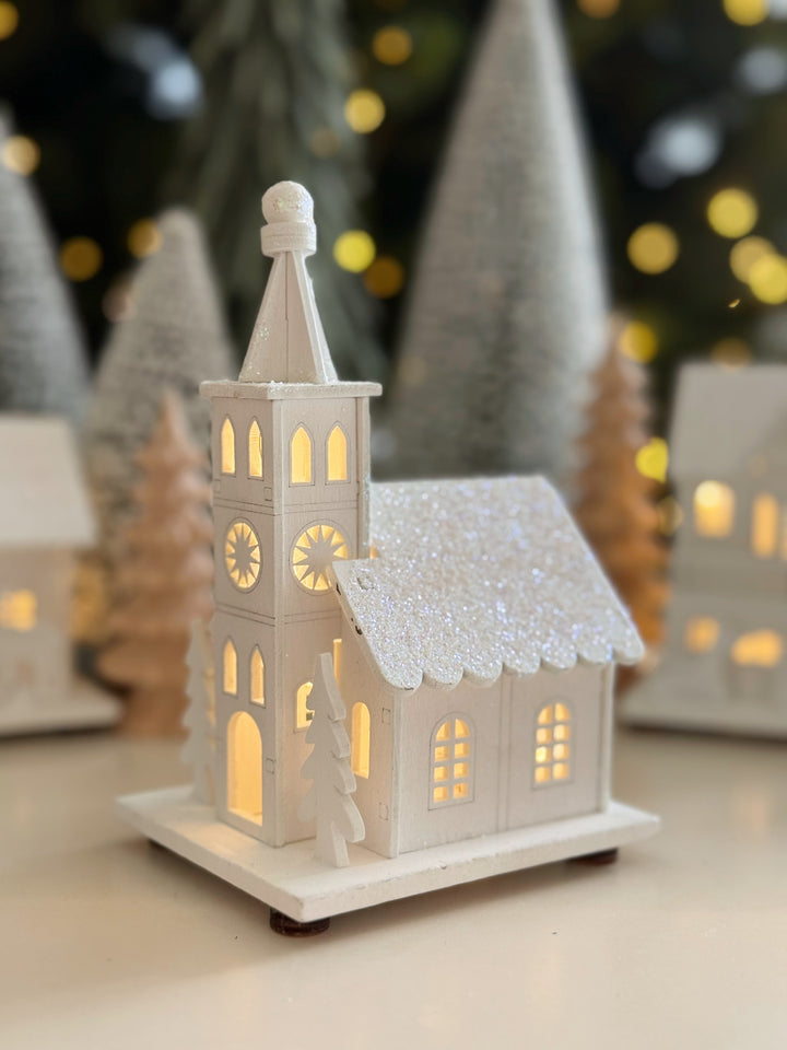 Winter Shimmer Light-Up Wooden Village Collection (3 options)