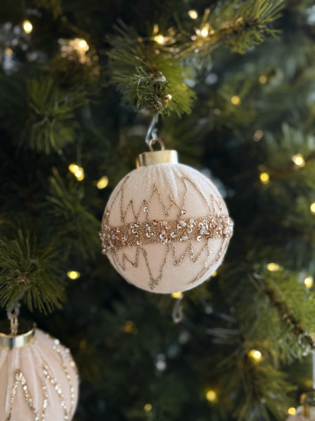 Champagne Luxe Bauble Set (Set of 4)