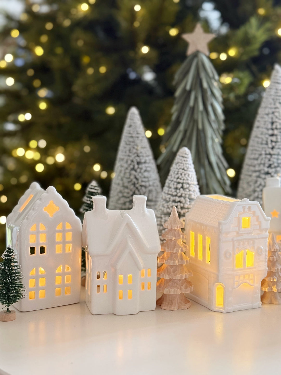 Twinkle Lane Porcelain Tealight House Collection (5 options)