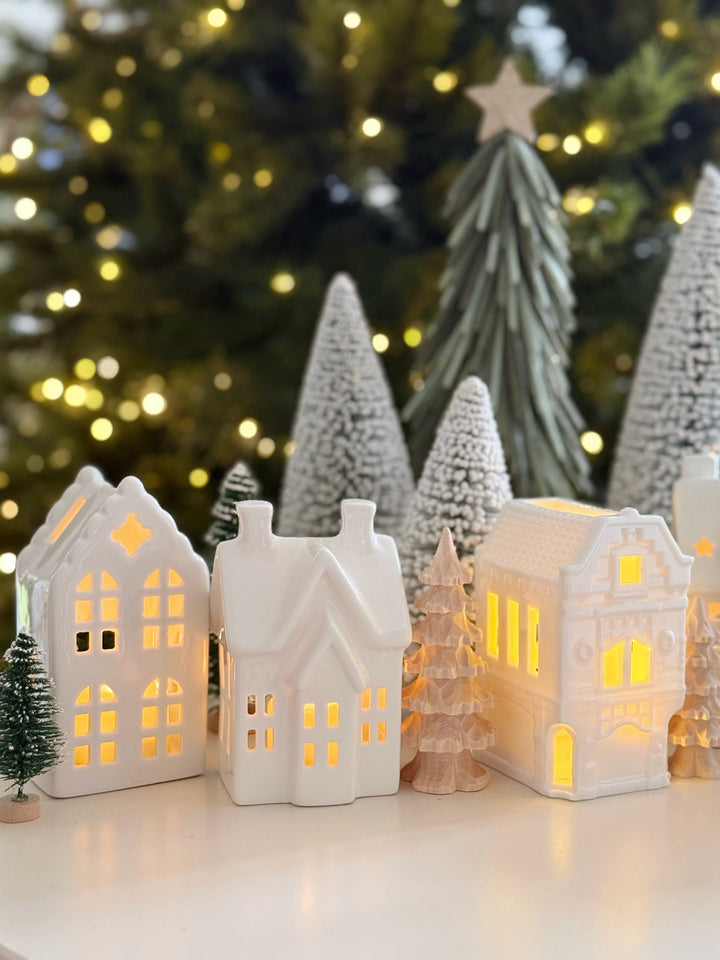 Twinkle Lane Porcelain Tealight House Collection (5 options)
