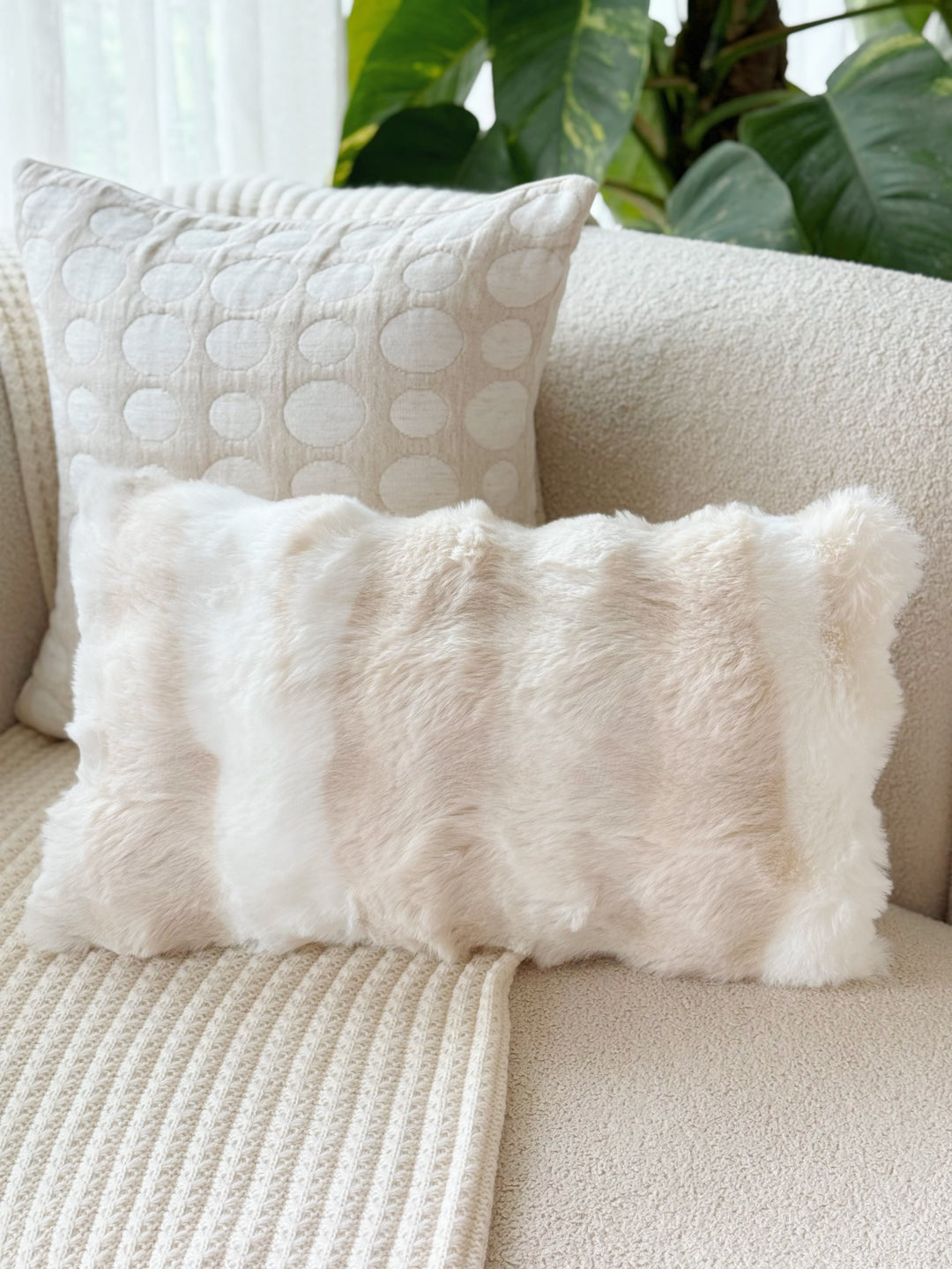 Cloudveil Faux Fur Waist Cushion Cover
