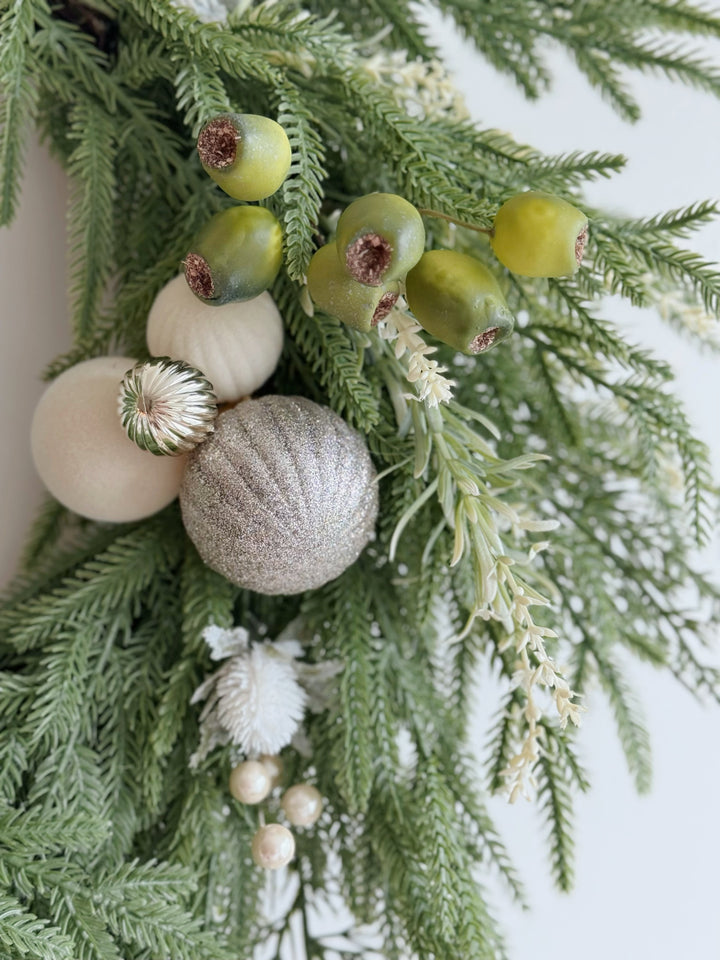 MADE-TO-ORDER: Evergreen Pearl Wreath