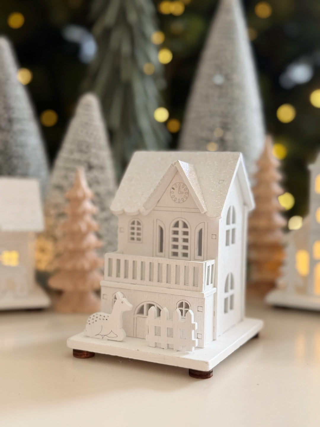 Winter Shimmer Light-Up Wooden Village Collection (3 options)