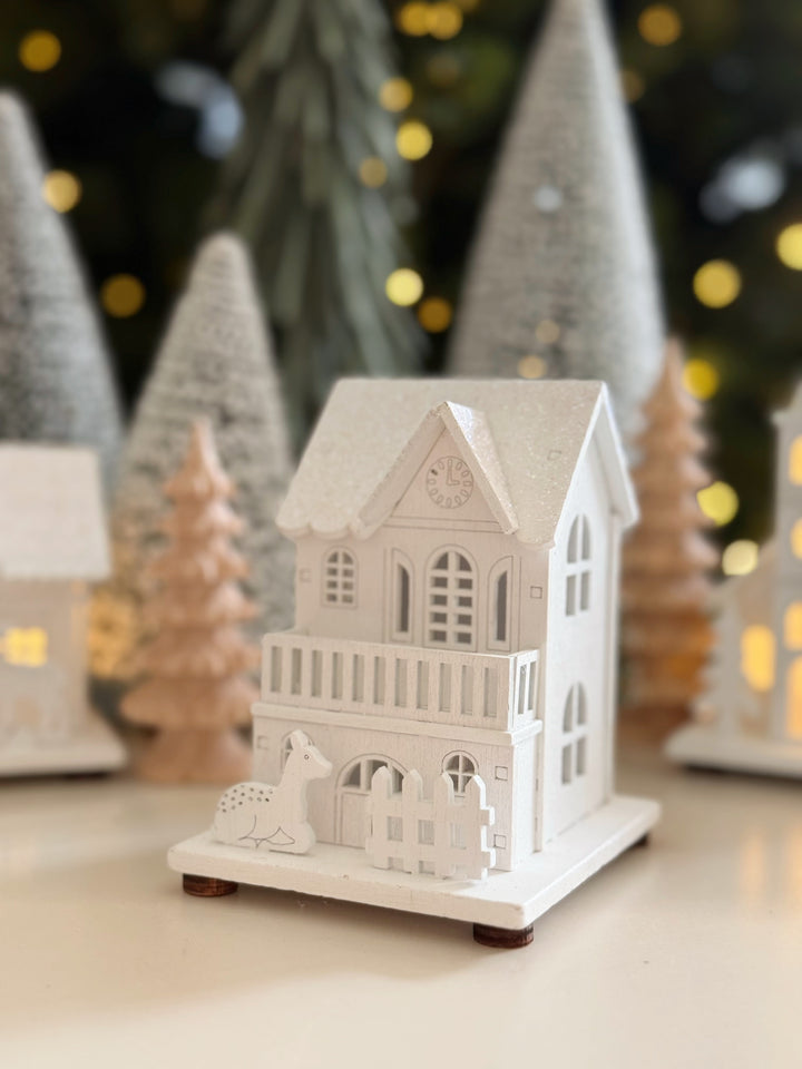 Winter Shimmer Light-Up Wooden Village Collection (3 options)
