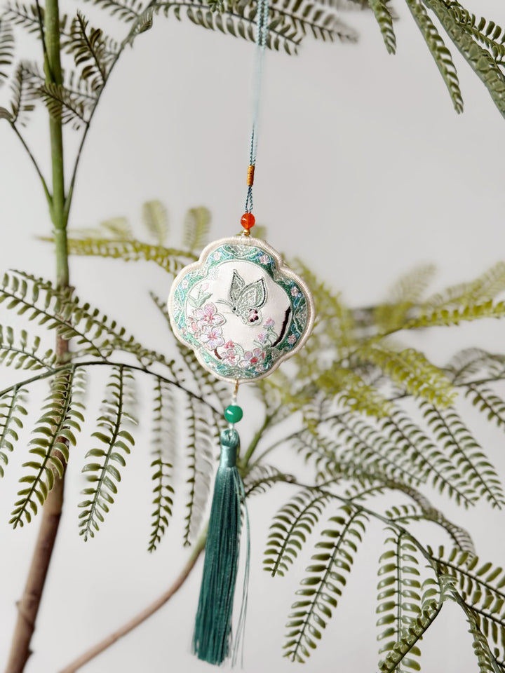 Butterfly Blessings Embroidered Tassel Charm