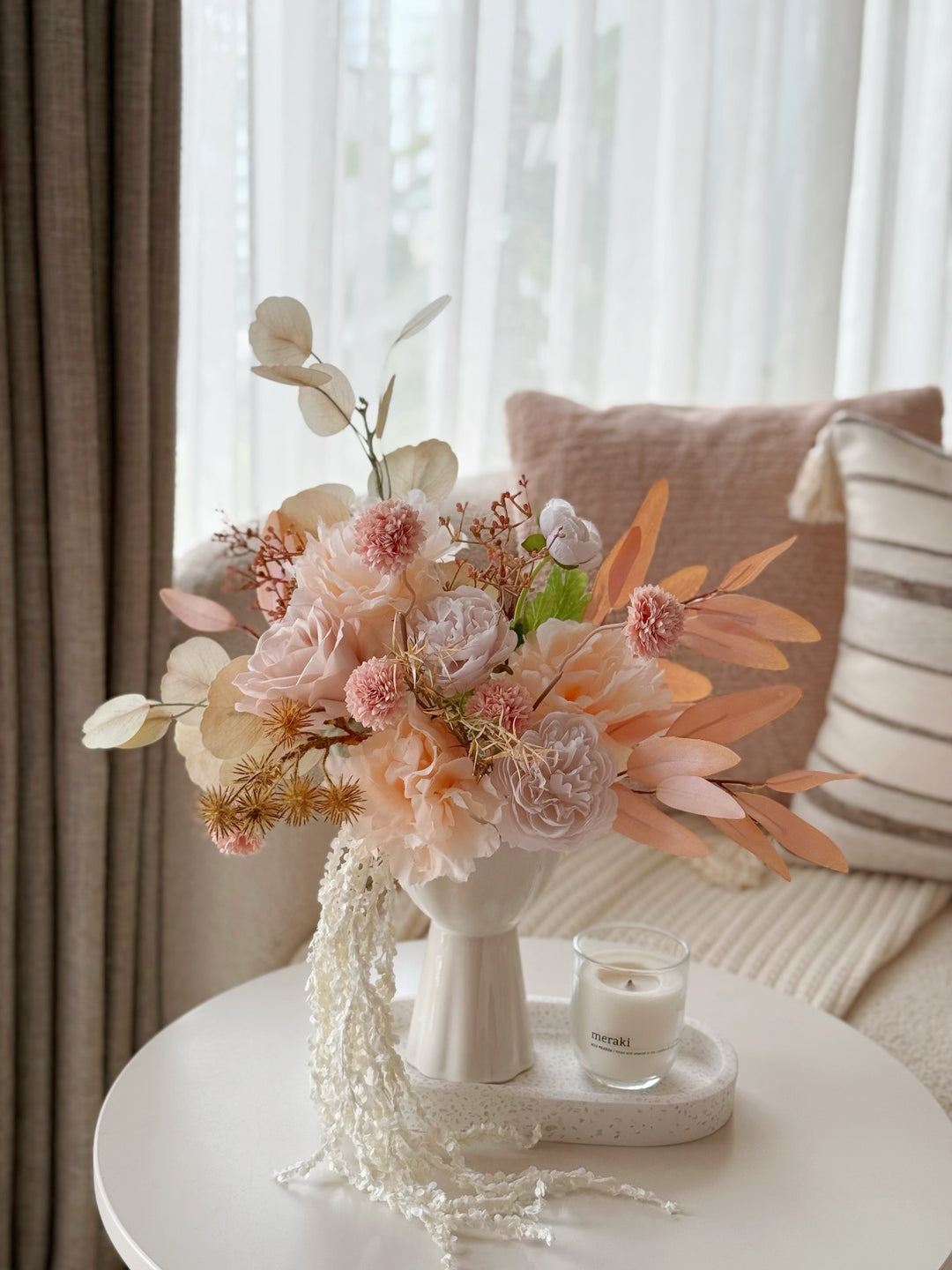Champagne Blush Bloom in the Vase  (1-sided)