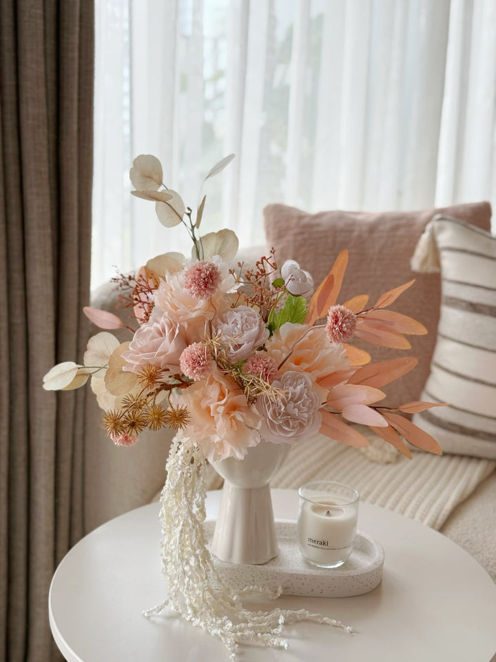 Champagne Blush Bloom in the Vase  (1-sided)