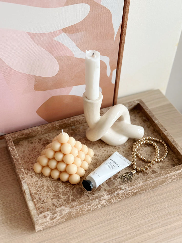 Mocha Vein Marble Tray