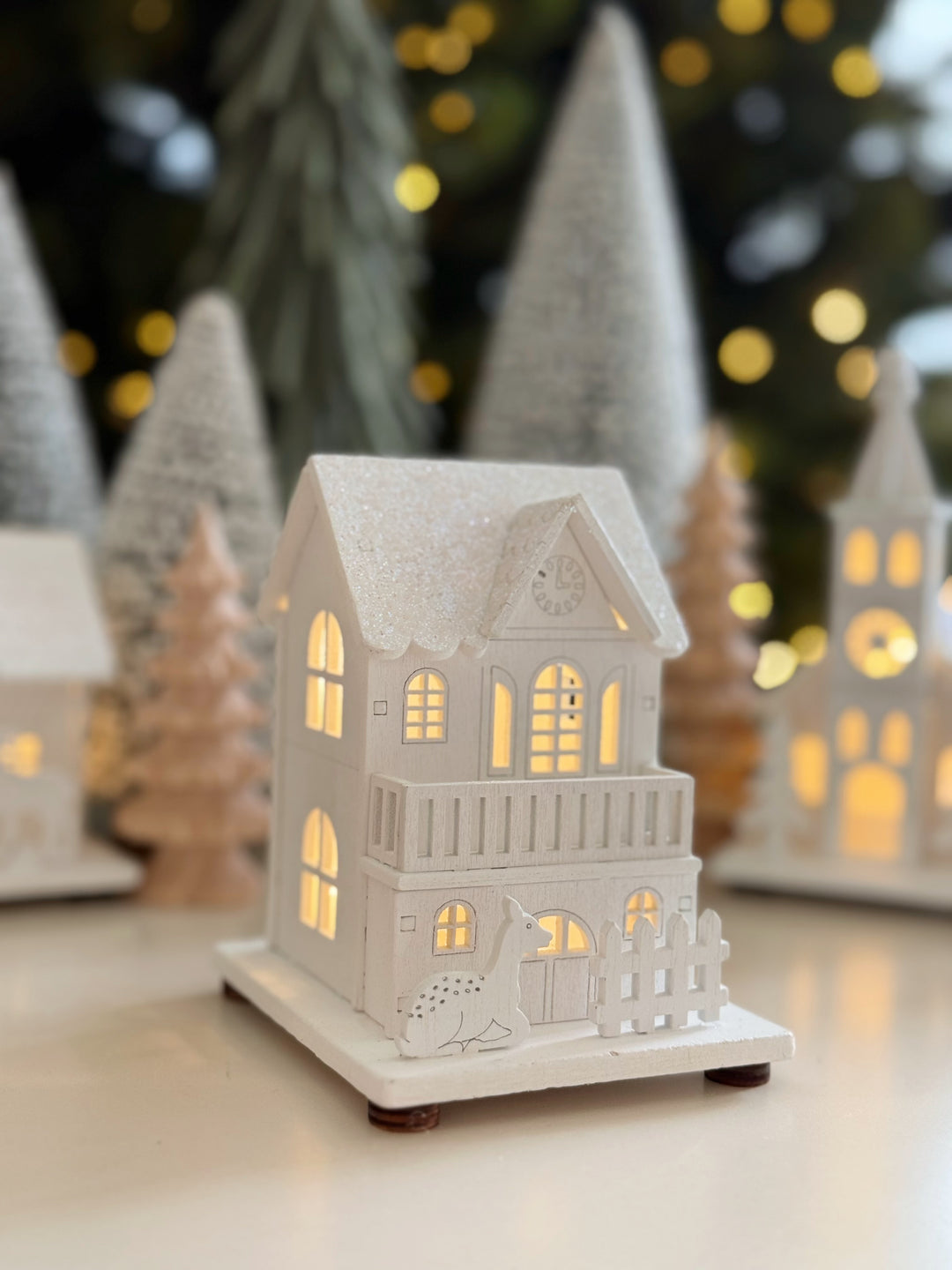 Winter Shimmer Light-Up Wooden Village Collection (3 options)